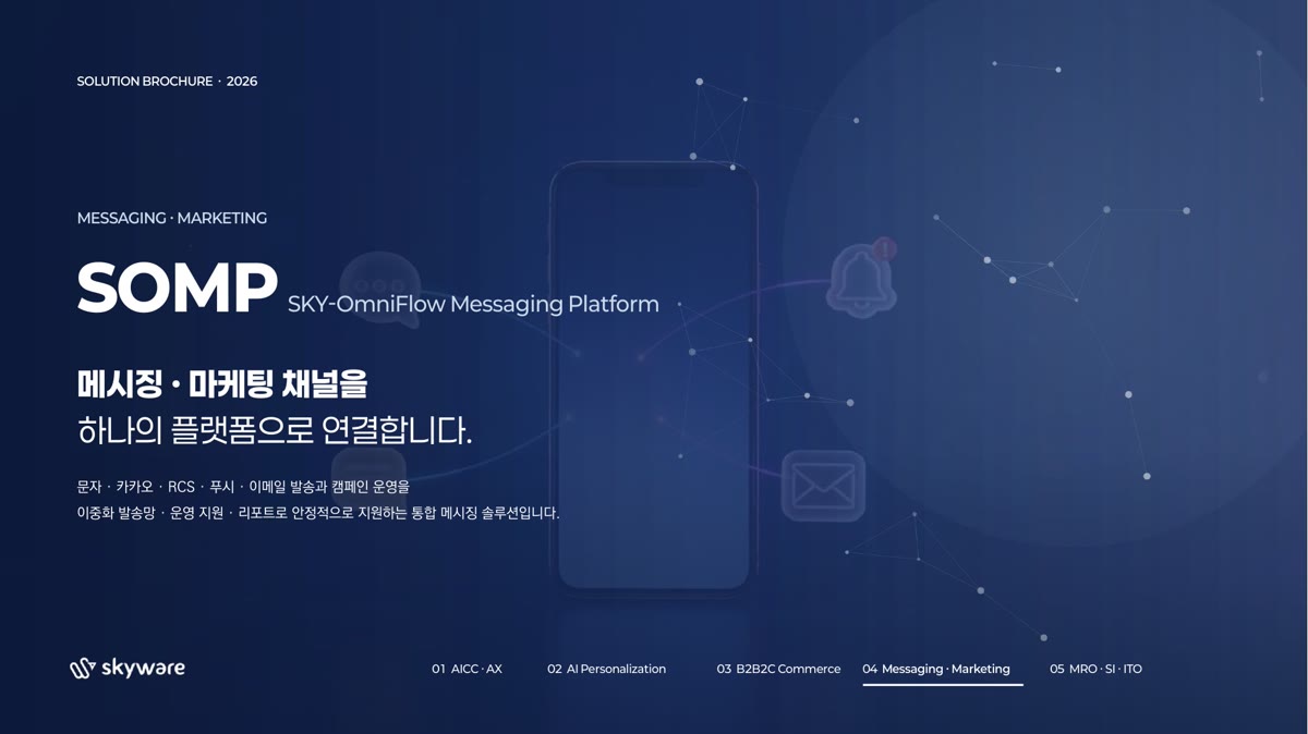 SOMP 통합 메시징 플랫폼 소개서 표지
